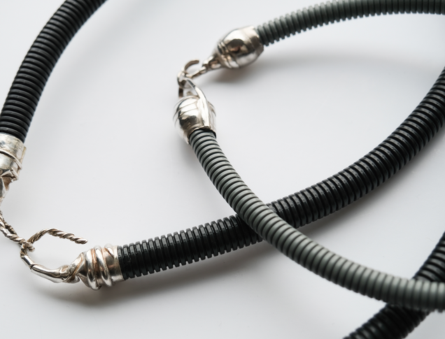 Close up of a silver closures